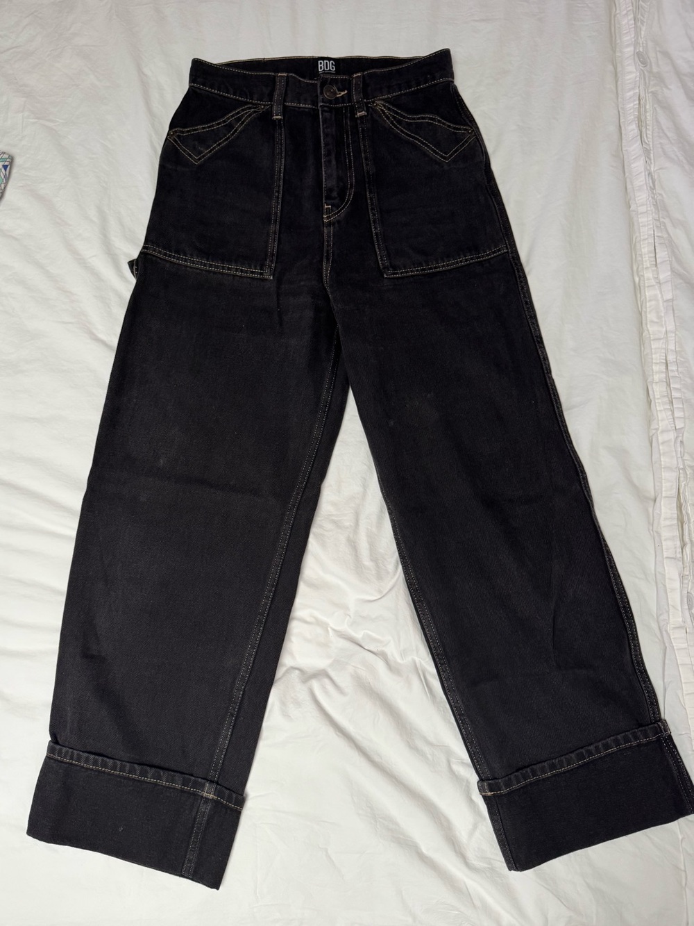 BDG Black Wide-Leg Carpenter Jeans
